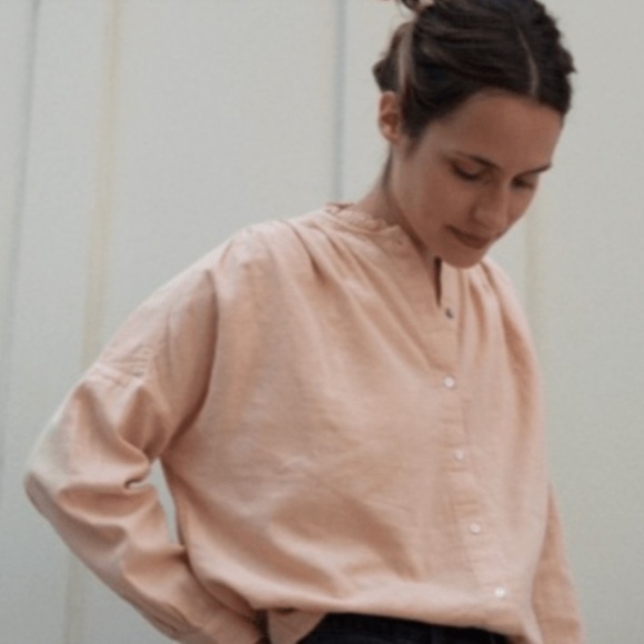 POUDRE ORGANIC Amande Aberlight Cotton Blouse M - Picture 17 of 17